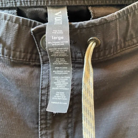 Vuori Charcoal Ripstop Pants Size Large - Picture 8 of 8